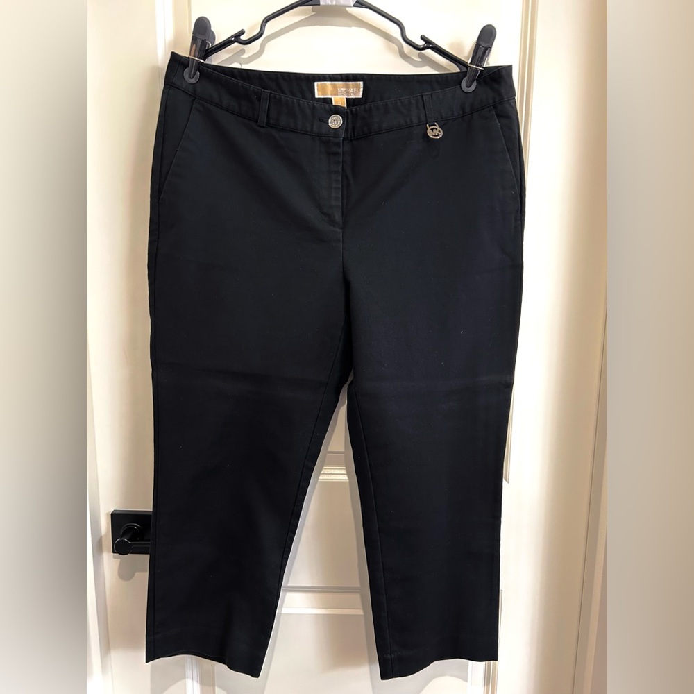 MICHAEL Michael Kors Black Straight Capri Dress Pants